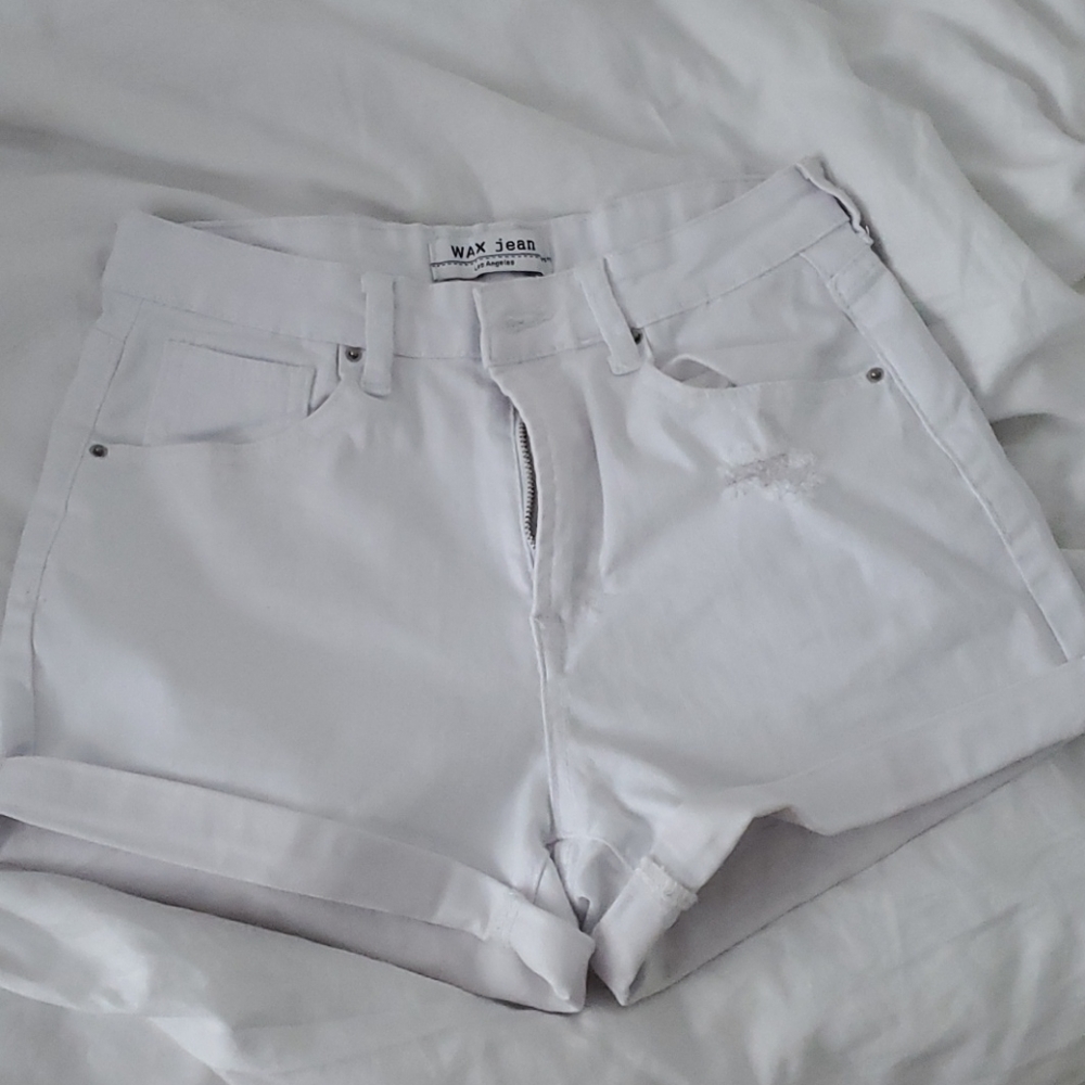 Wax jeans White jean shorts